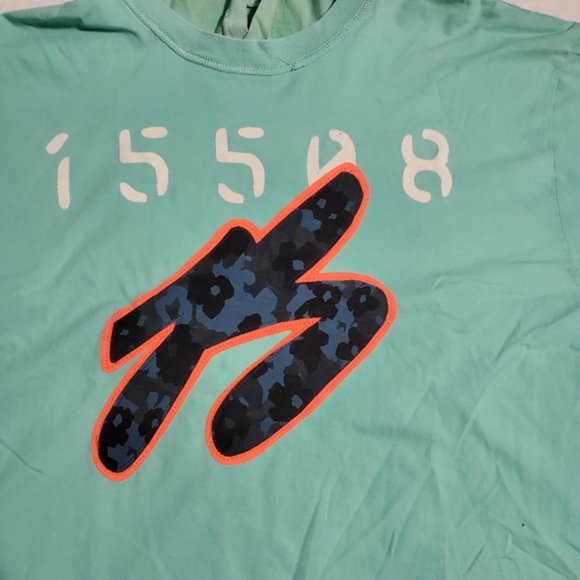 NWT BOSSI SPORTSWEAR (FLOWER CAMO) B HOODED T-SHIRT MINT - Picture 7 of 9